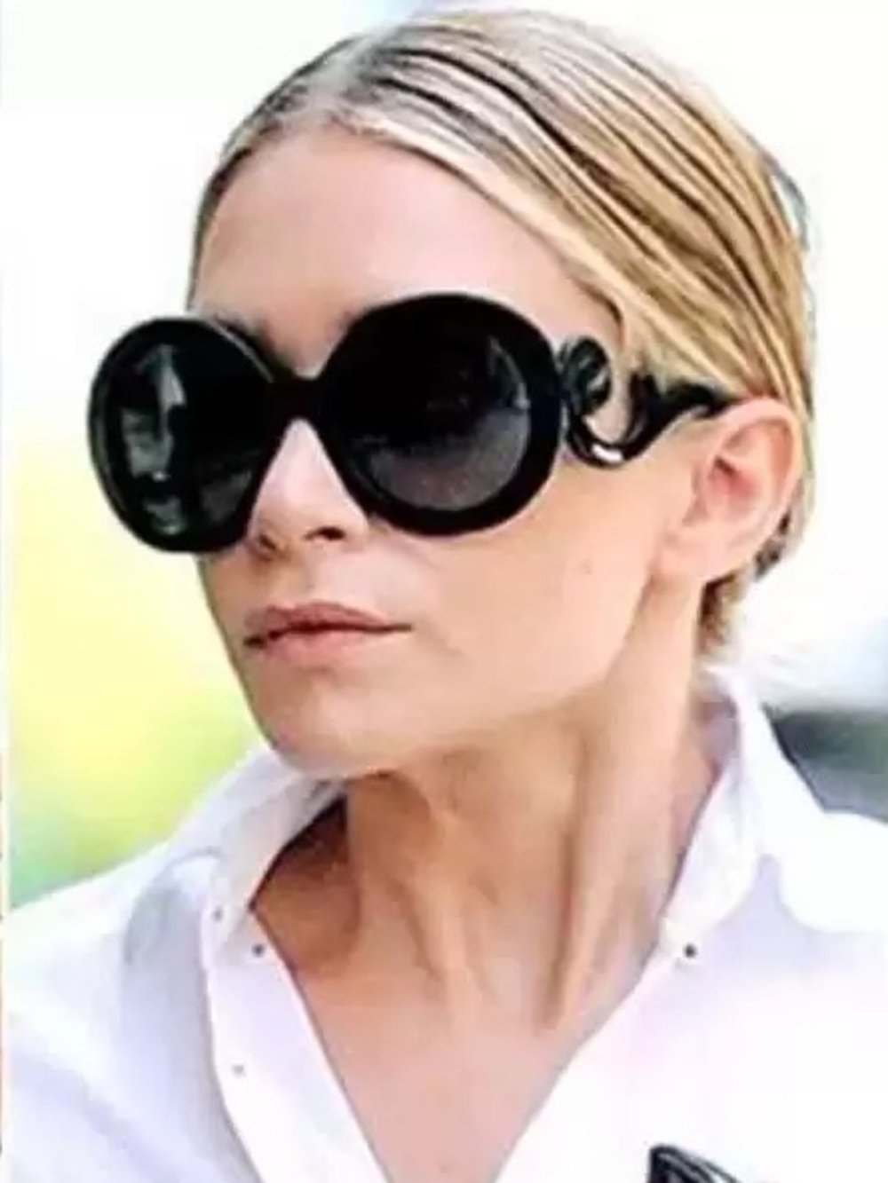 Prada Black Swirl-Temple Sunglasses